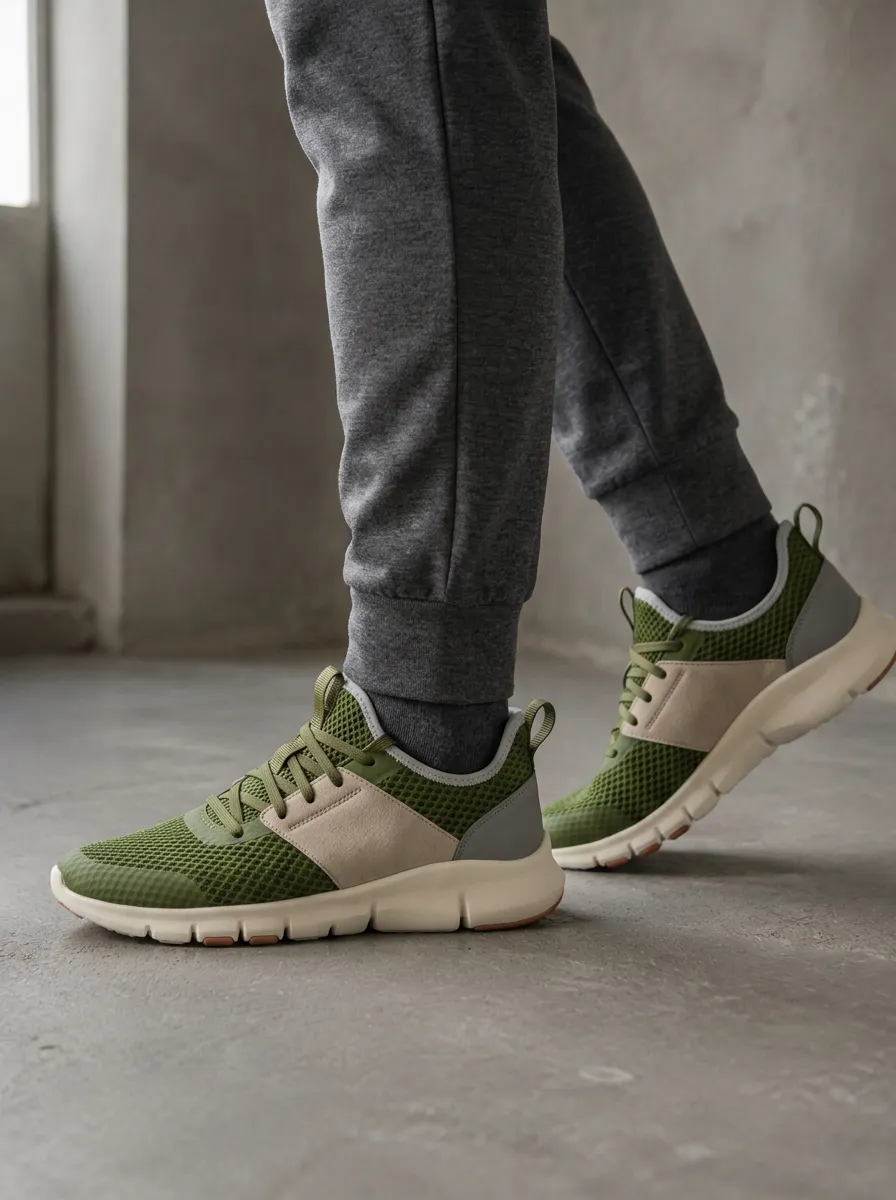 Men's Tempo Mesh Casual Printed Sneakers