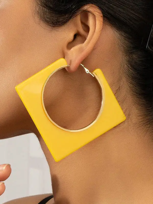 Streamlined Openwork Drop Earrings