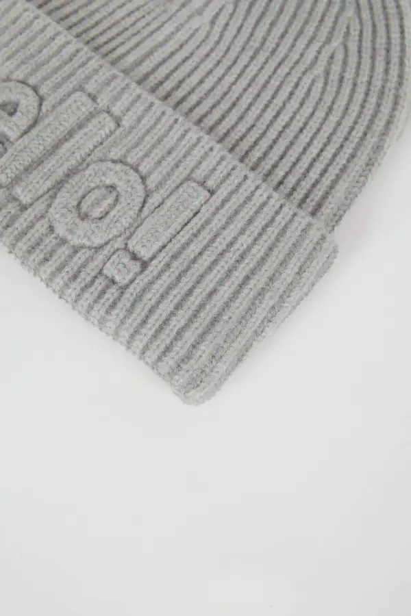 Grey Textured Warm Beret