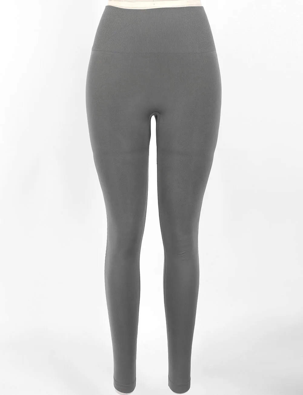 Seamless Elastic Waist Solid Color Yoga Pants
