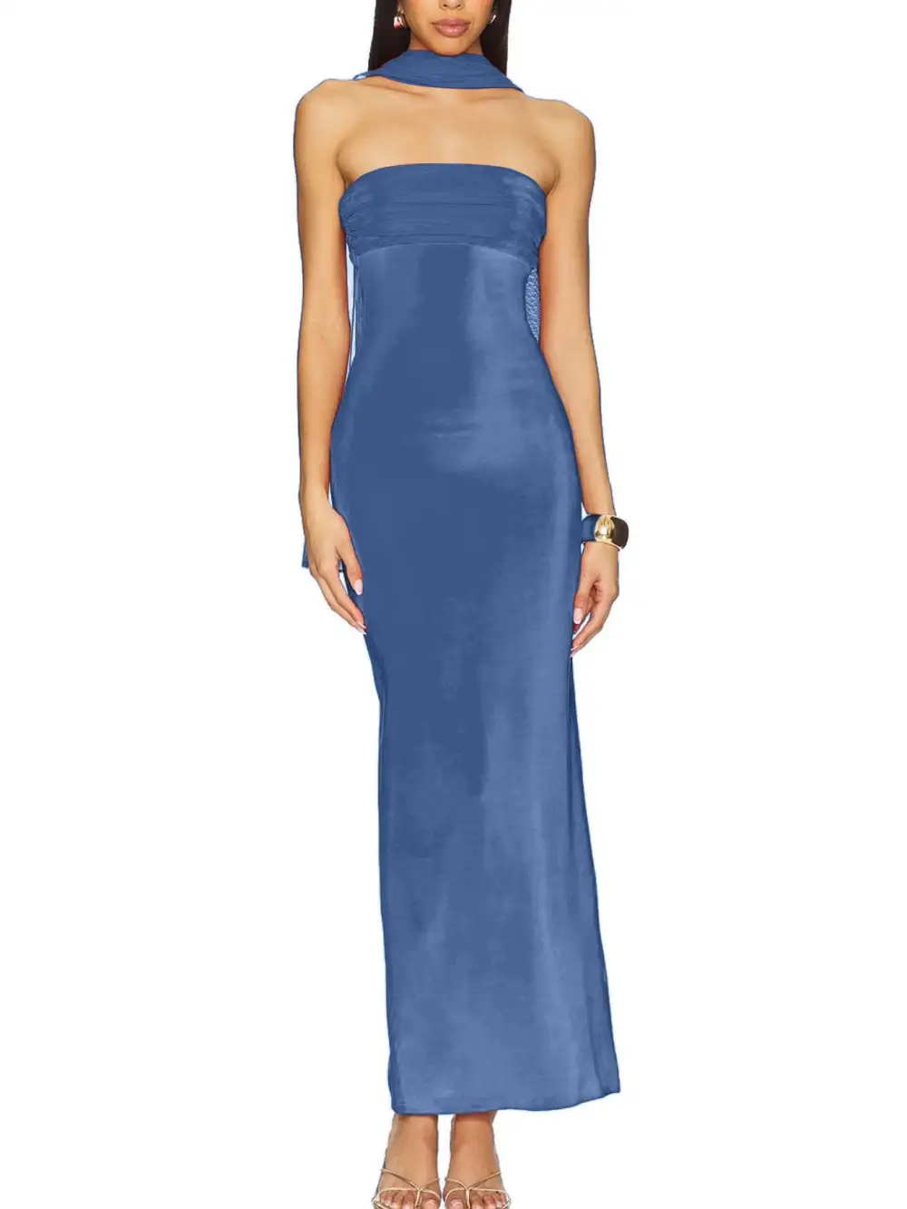 Smooth Finish Ruched Maxi Dress