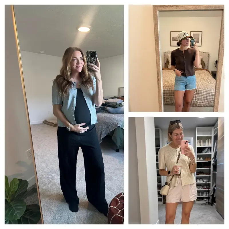 Women's Short-Sleeve Cardigan Sweater🔥10-Pack -Only $24