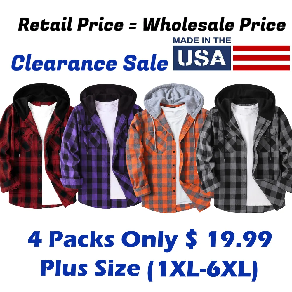🧥 【Plus Size】Tall and Fat Plaid Patchwork Hooded Jacket Comfort. Warmth. Confidence — Designed for Every Body.