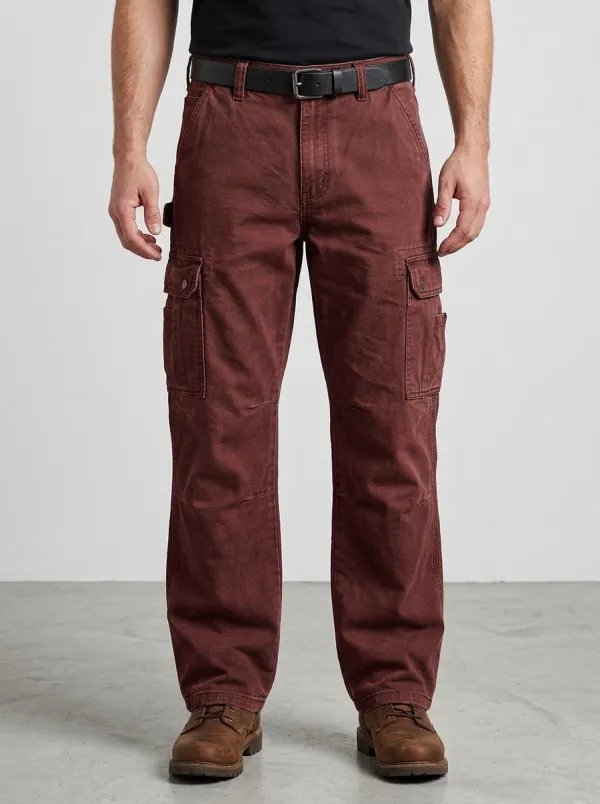 Men's Olive Green Multi-Pocket Tactical Cargo Pants