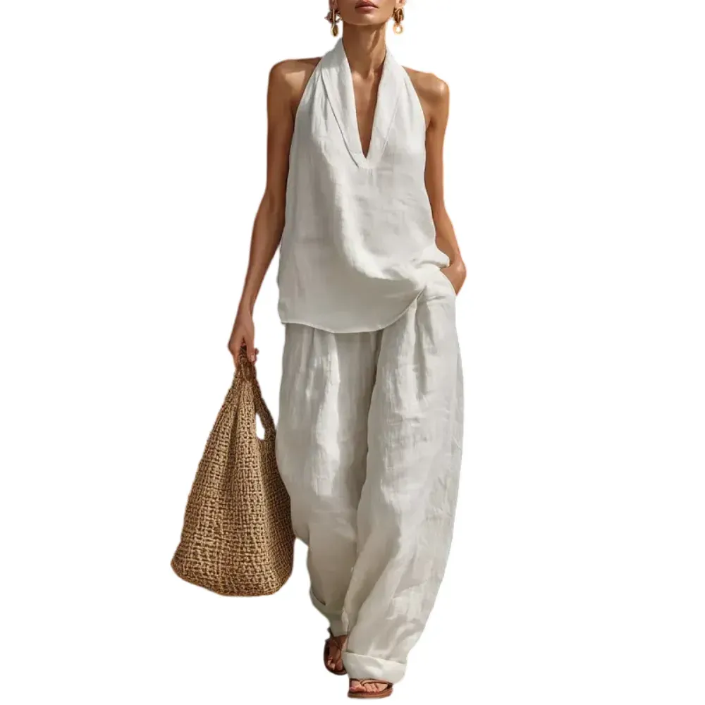 Boho Linen Two Piece Set