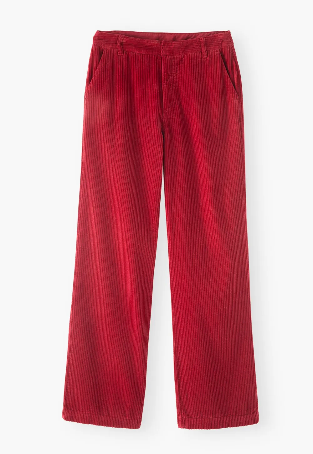 Straight-leg cord trousers cotton cord