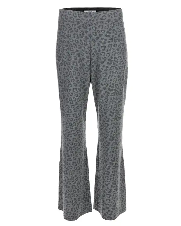 French Terry Cloth Leopard Print Lounge Pants