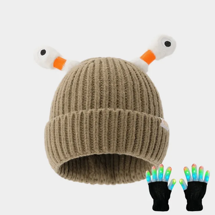 🔥Spring Hot Sale - 49% OFF🔥 Parent-Child Cute Glowing Little Monster Knit Hat