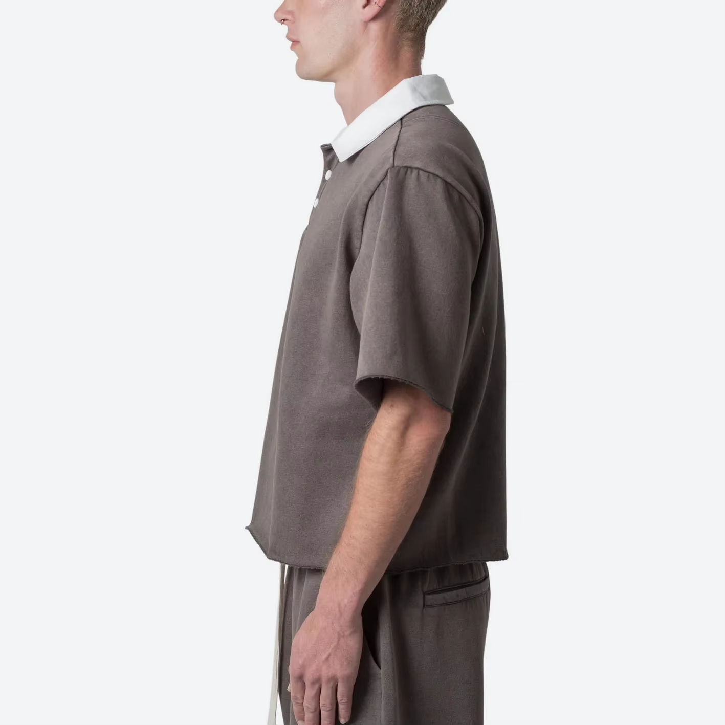 Men's Oversized Colorblock Polo T-Shirt