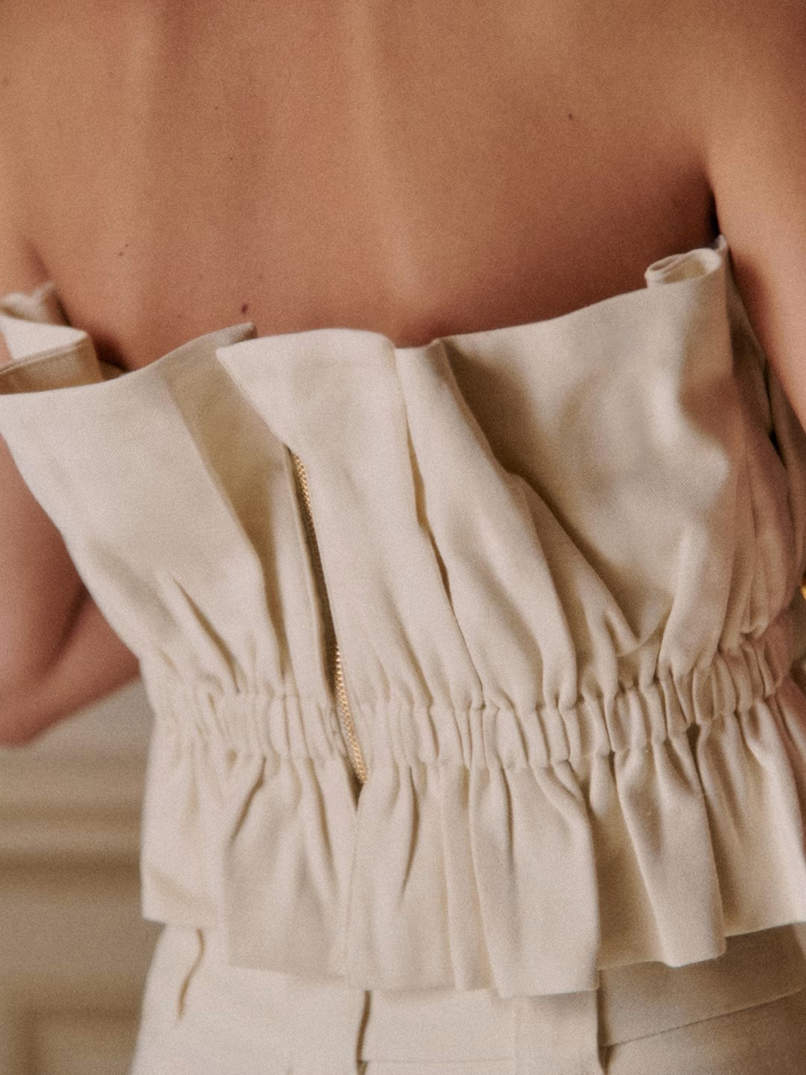 One Shoulder Crop Tops