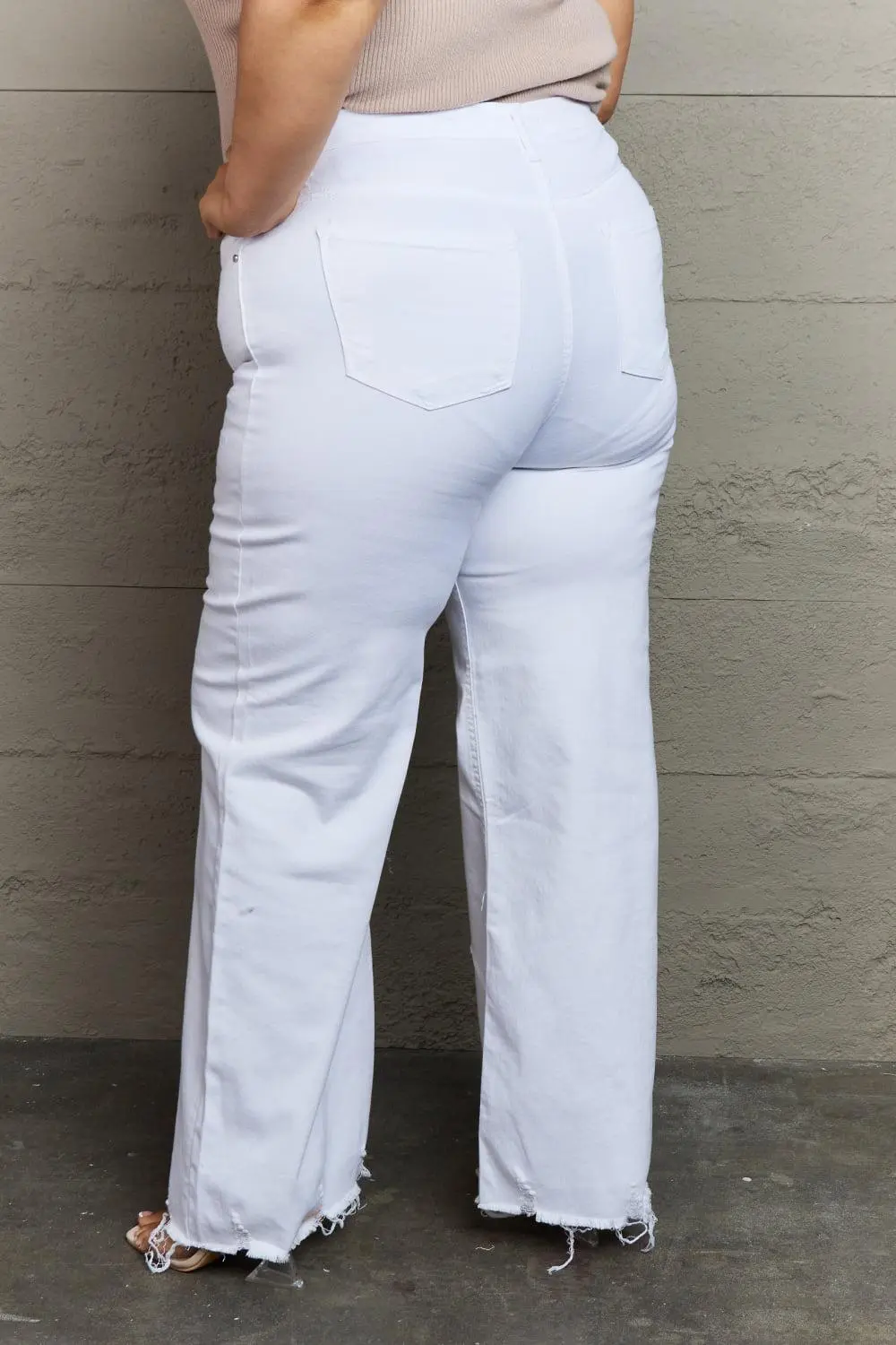 Polished Tiered Denim Jeans