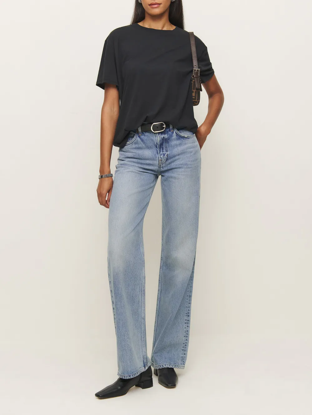 Relaxed Fit Cotton Crew Neck Tee