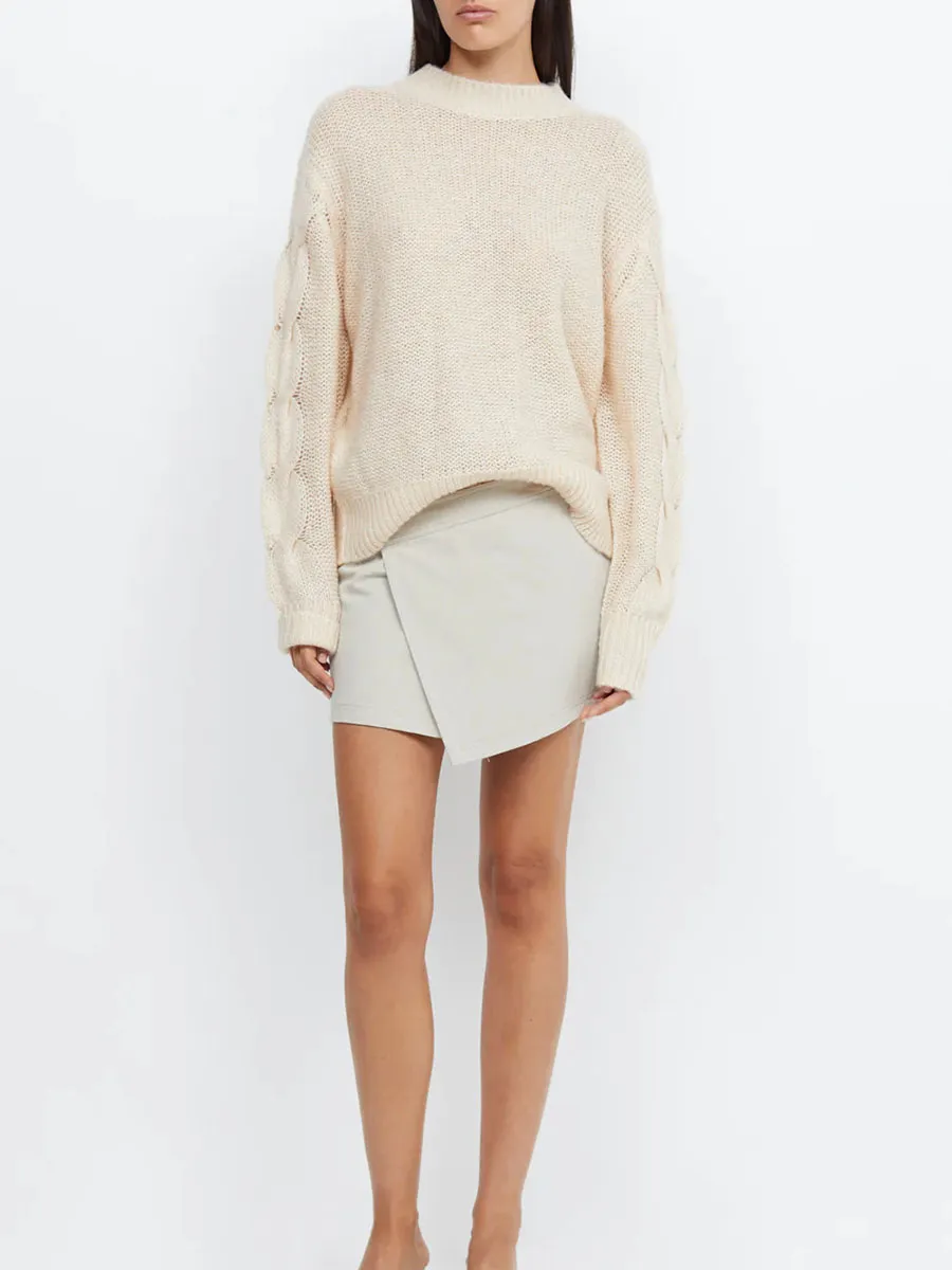 MOCK NECK KNIT JUMPER