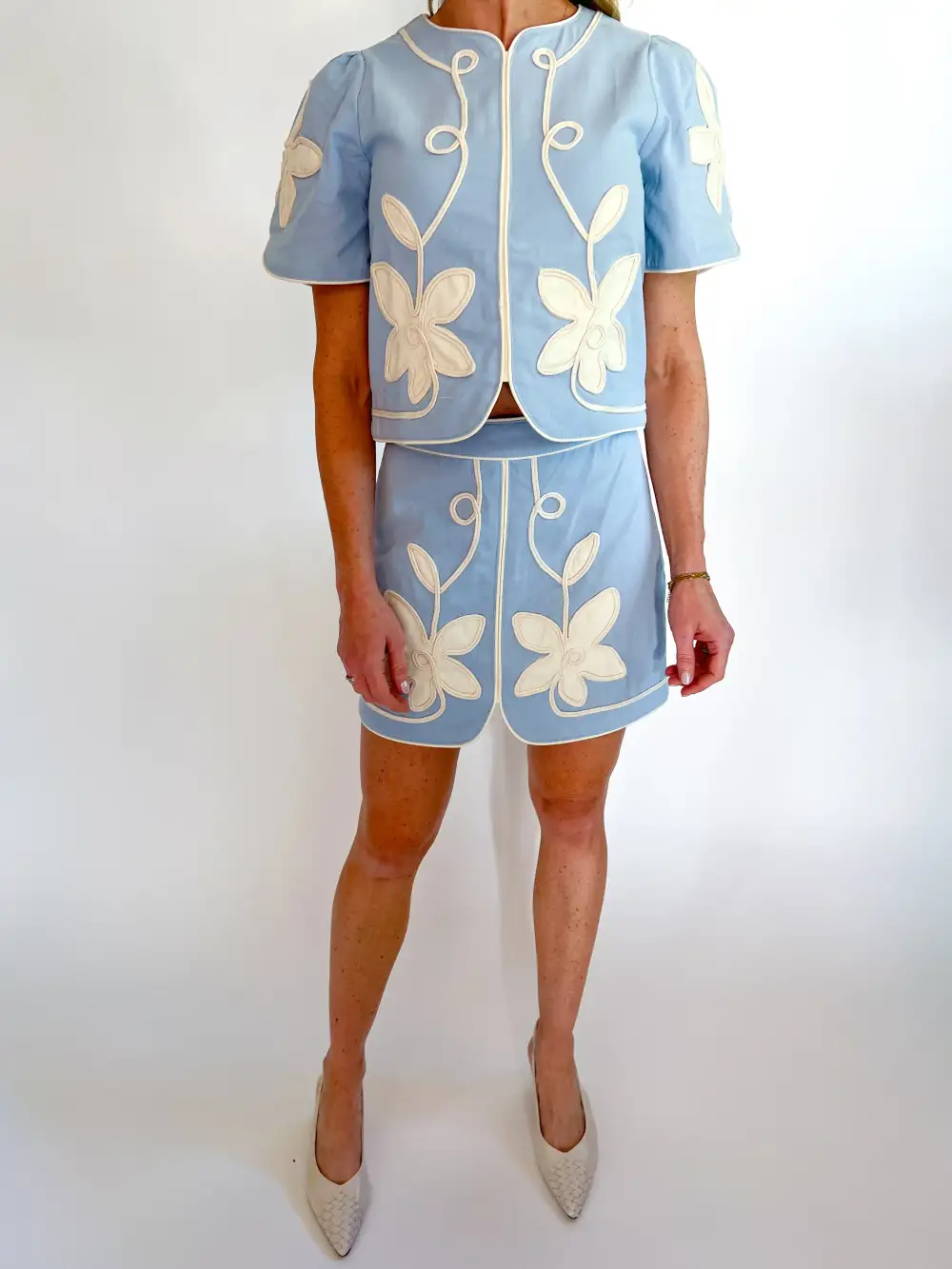 Floral Top And Skirt Set