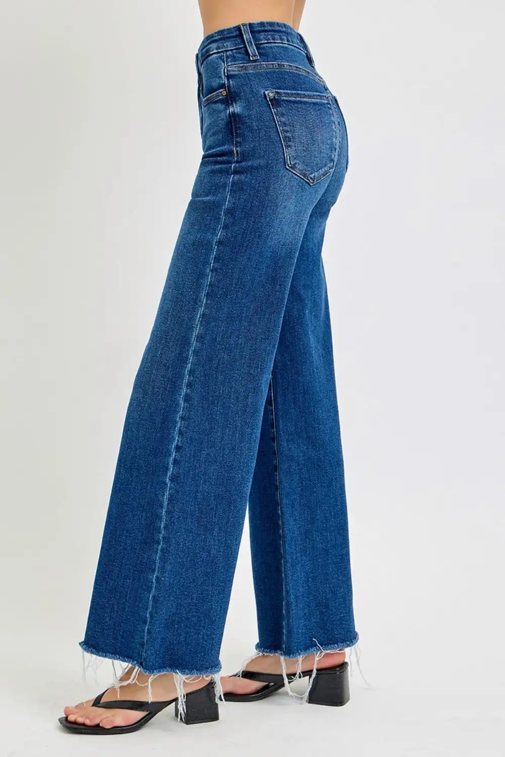 Clean Pleated Denim Jeans