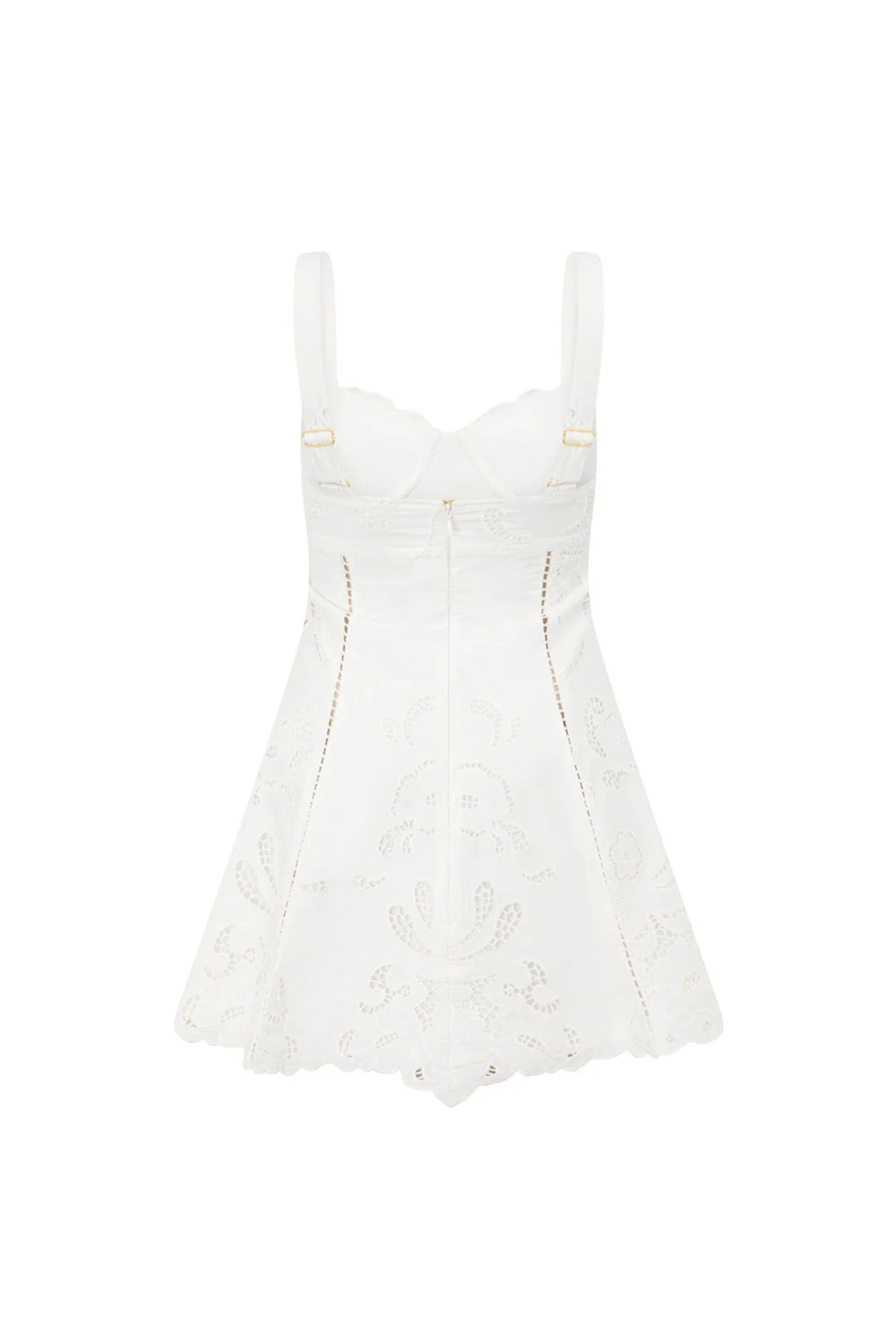 Sweetheart Neckline Embroidered Mini Dress