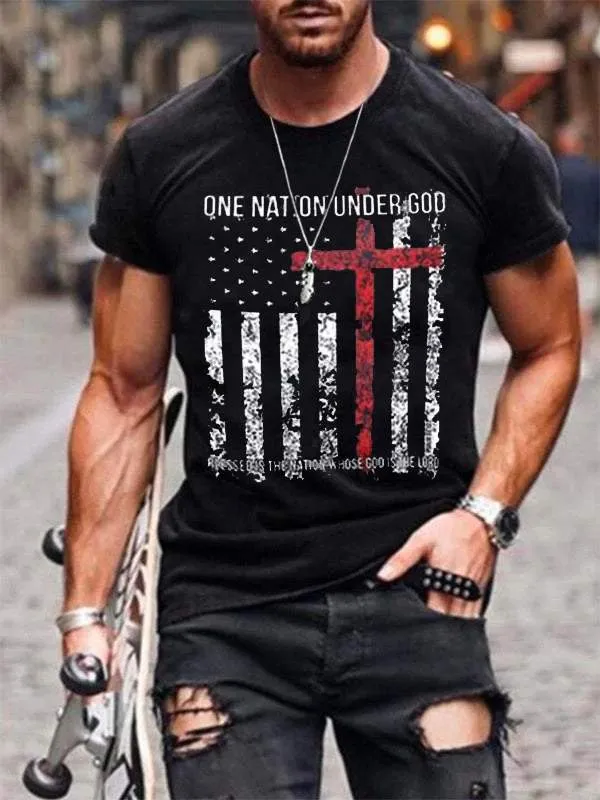 Men's Cross Printed T-shirt