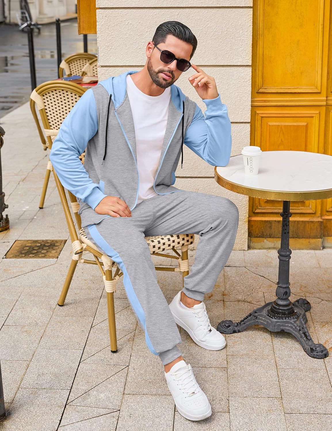 💥 6-Pack Men’s Activewear Sets | Only $24.9 | Men's Tracksuit 2 Piece Full Zip Set