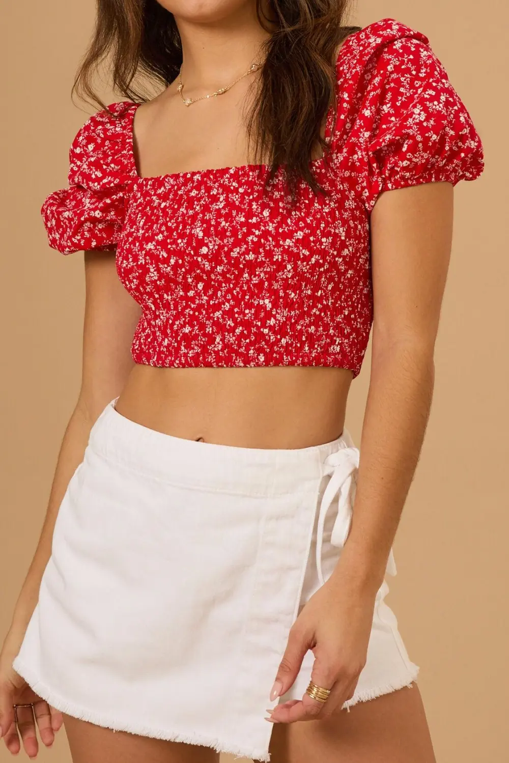Smocked Red Top