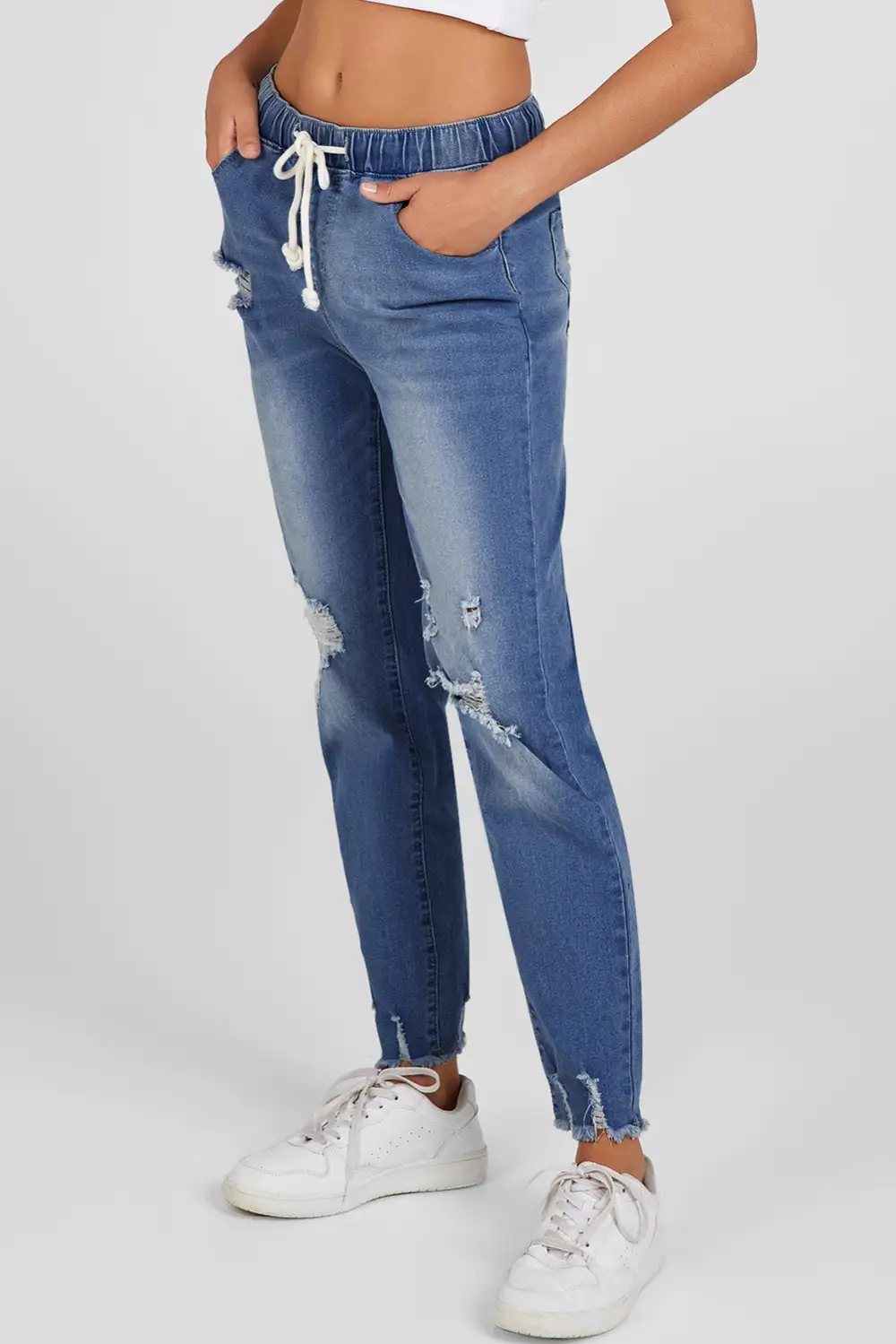 Straight Leg Raw Denim Jeans