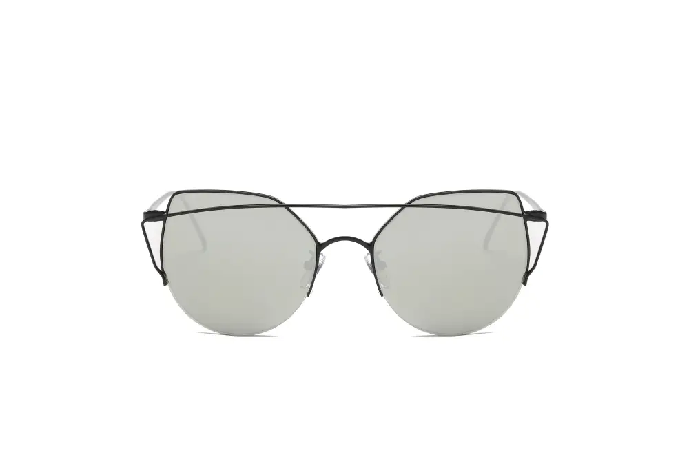 High Pointed Cat-Eye Mirrored Sunglasses