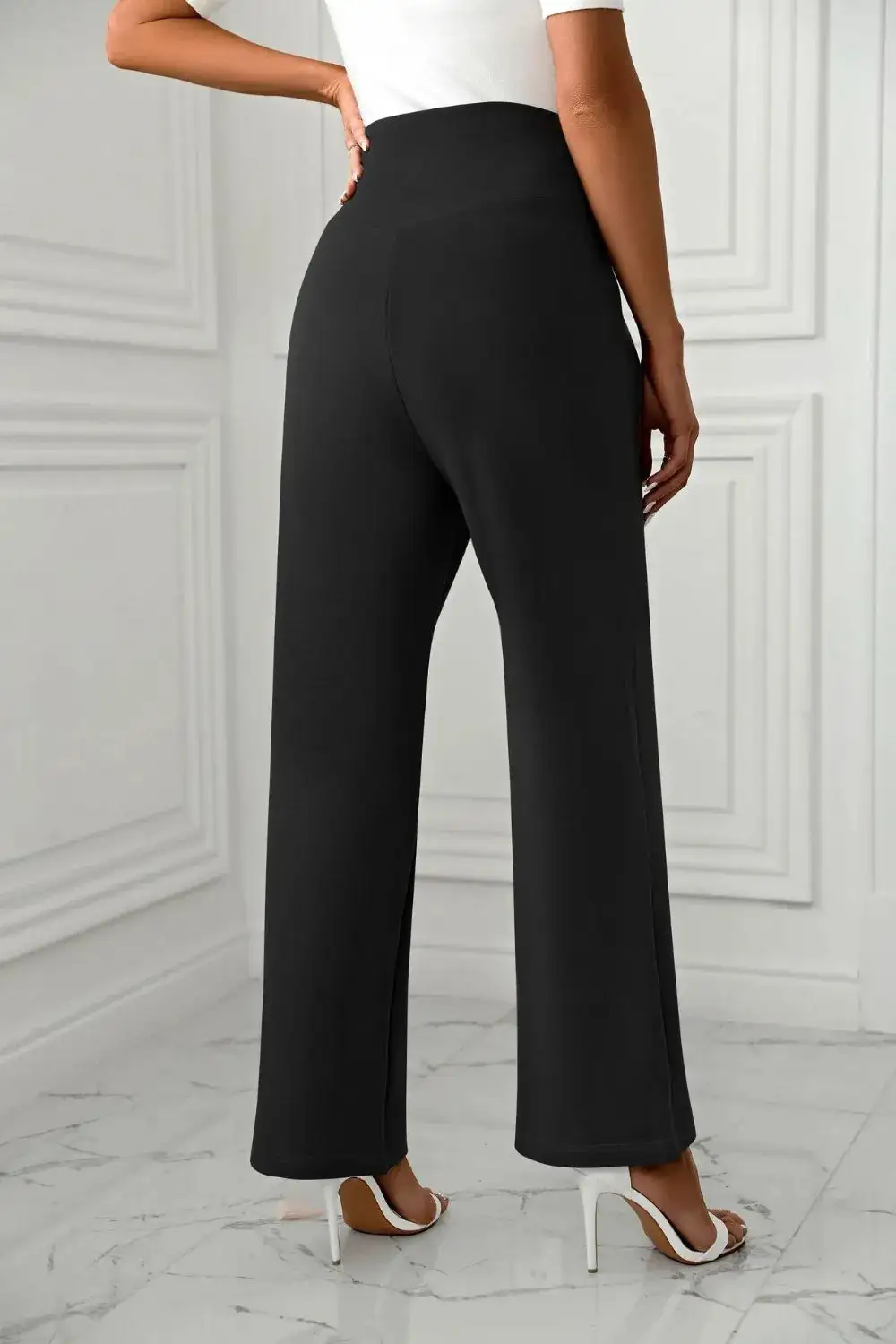 Flowy High Waist Straight Leg Pants
