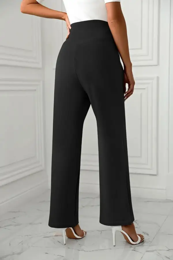 Flowy High Waist Straight Leg Pants