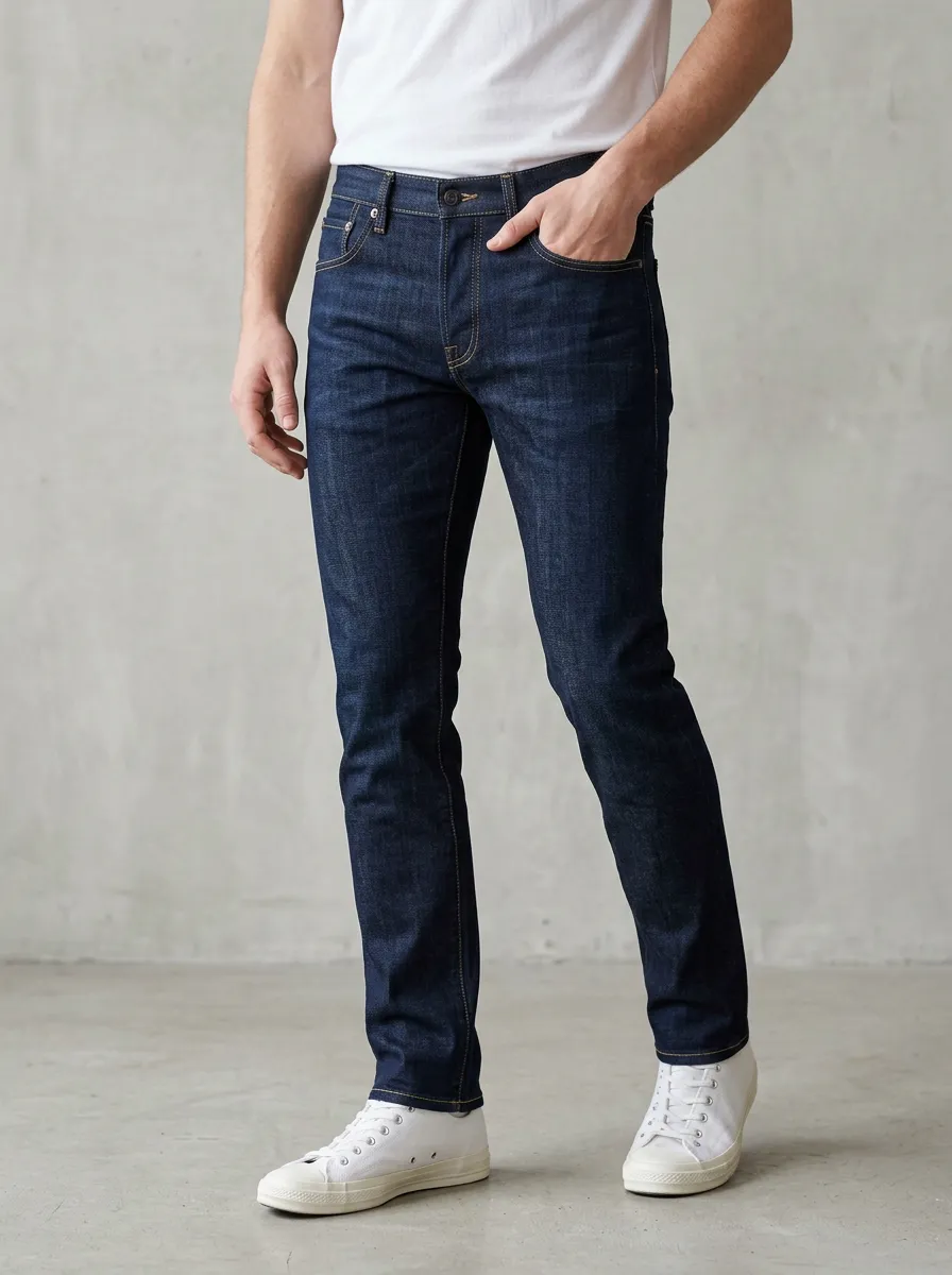Men's Slim Fit Jeans Featuring Five Pocket