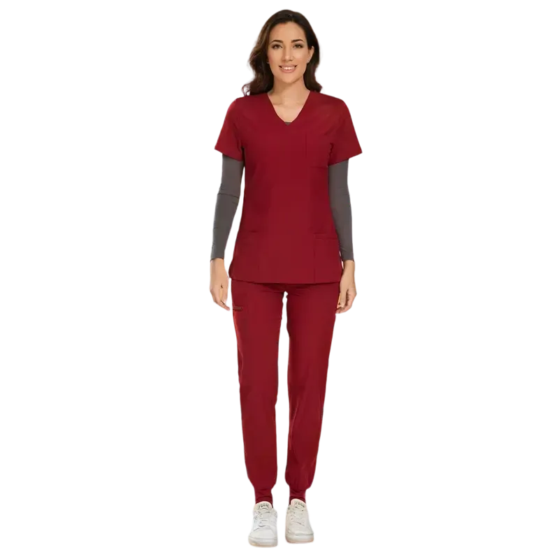 Women's Medical Suit - V-neck Top and Sweatpants