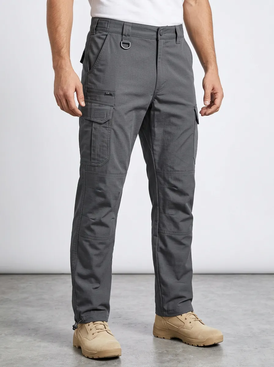 Men's Drawstring-Waist Tactical Cargo Pants