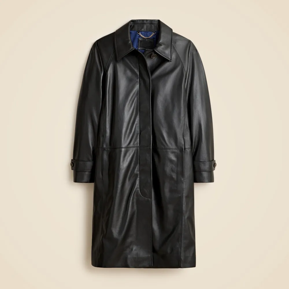 trench coat in leather