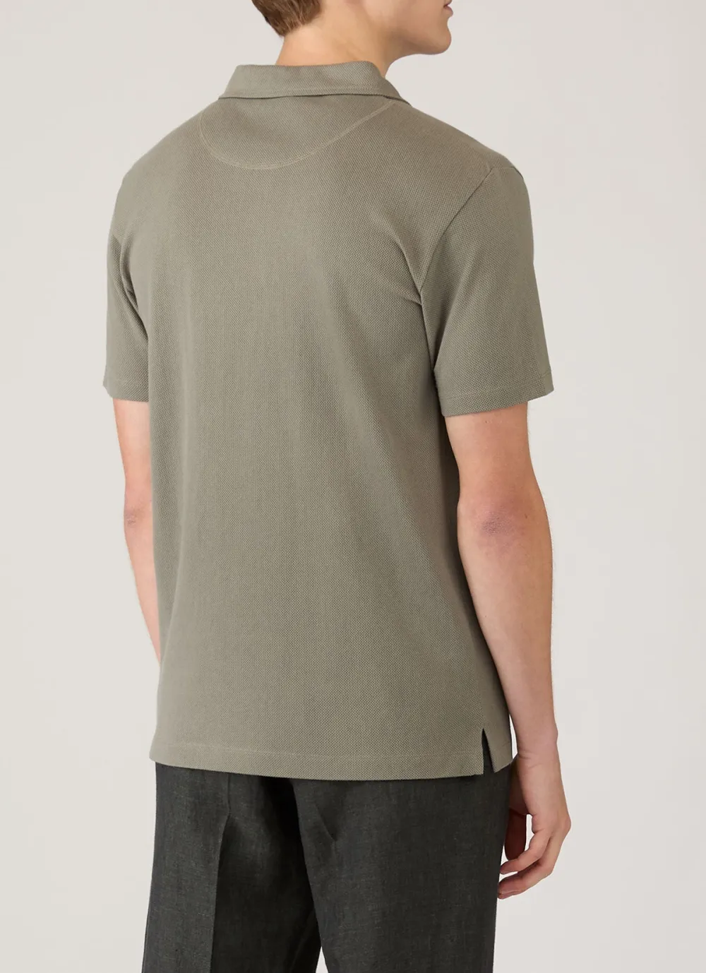 Balanced Everyday Slim Fit Mesh Cotton Short Sleeve Polo Shirt