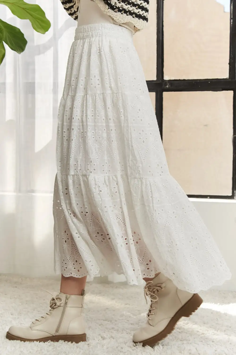 Quiet Cotton Blend Skirt