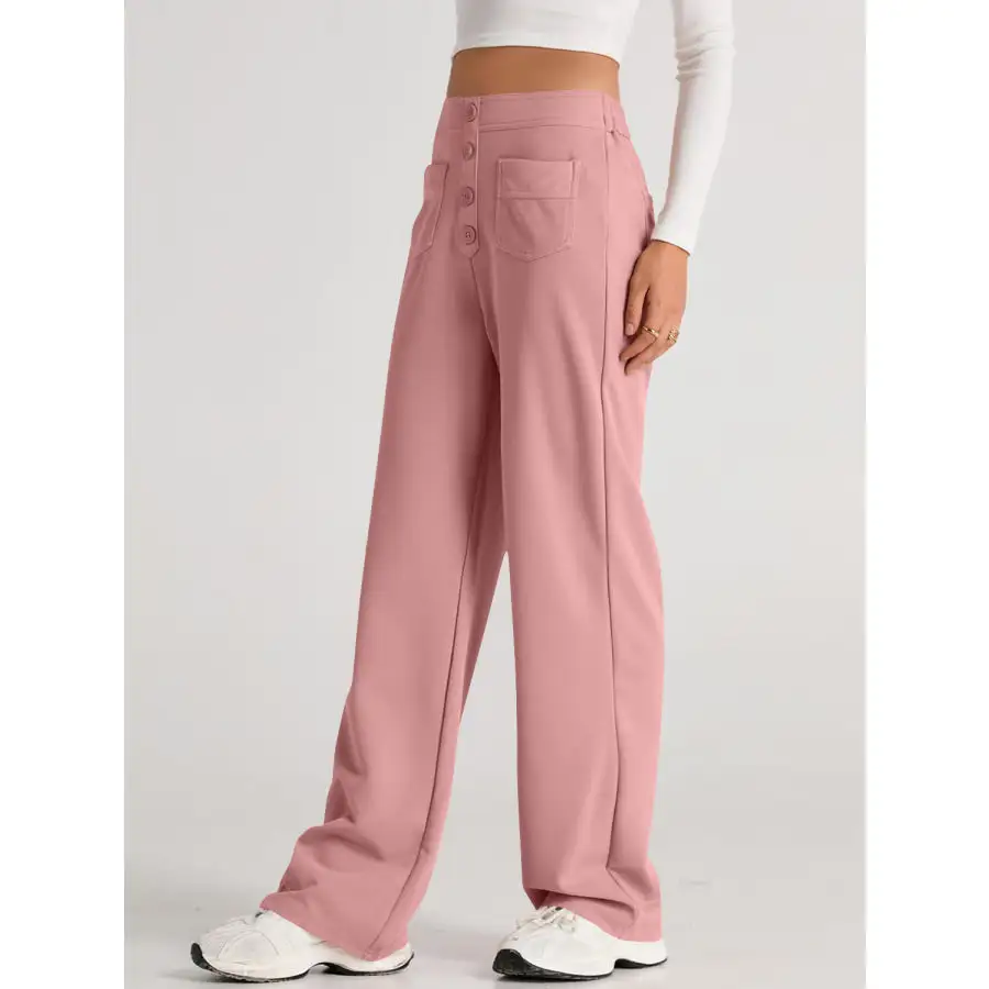 Chic High Waist Wide Leg Pants