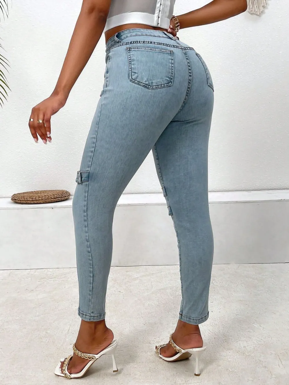 Soft Skinny Pocketed Denim Jeans