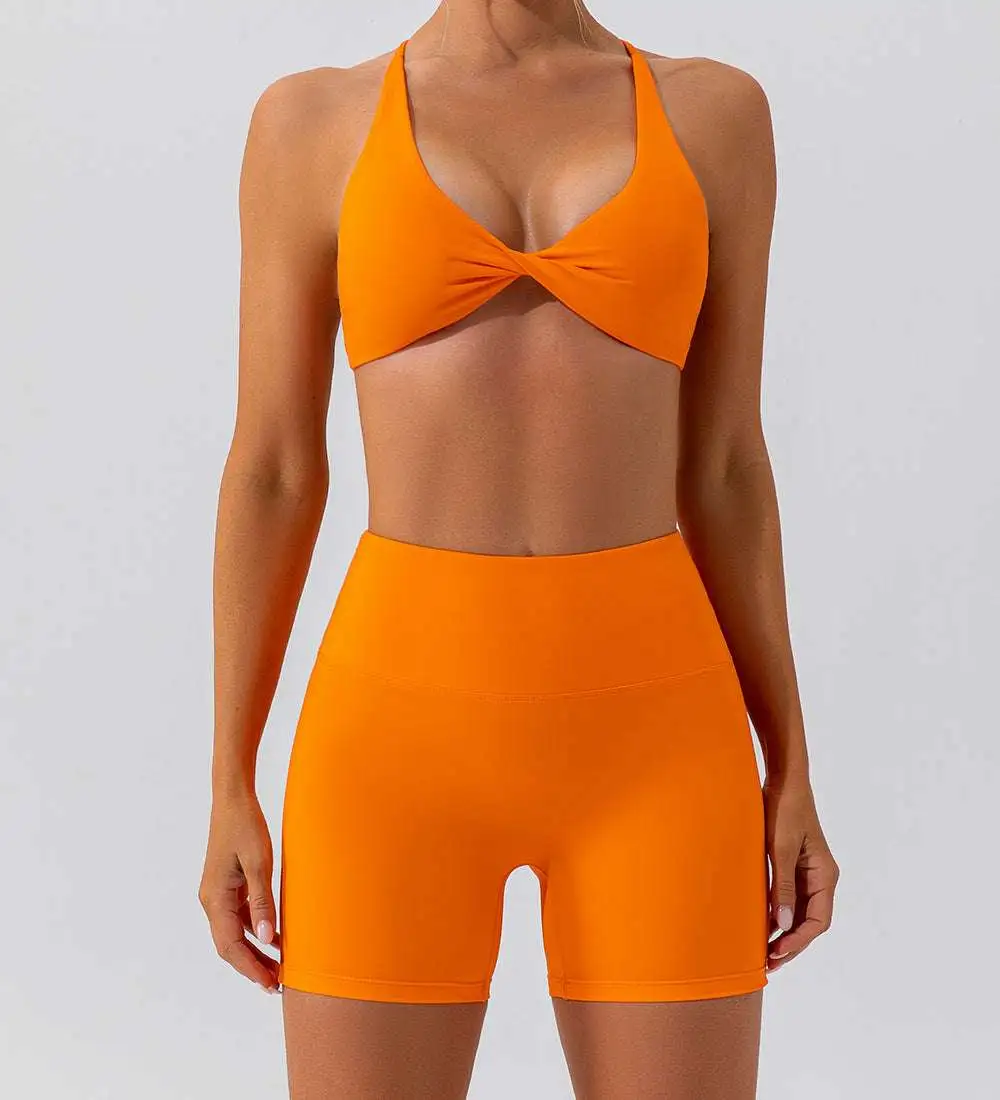 Quick-Dry Sleeveless Bra and Shorts Active Set
