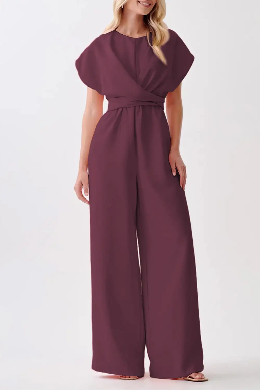 Clean Cap Sleeve Knot Waist Shift Accessory