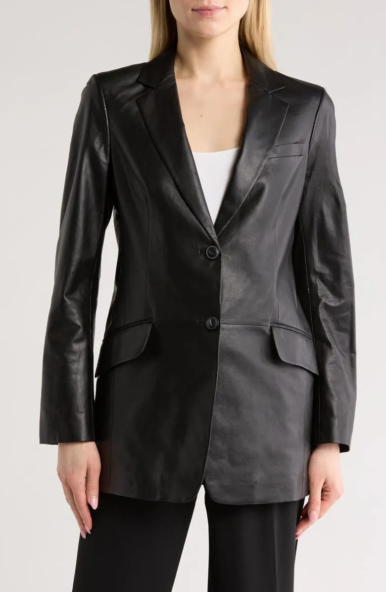 Casual Style Leather Blazer