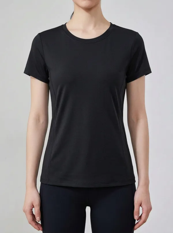 Women's Heathered Side-Panel Crewneck T-Shirt