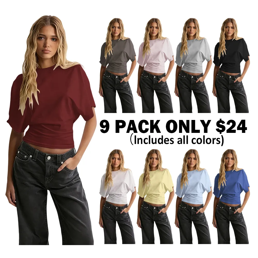 Women's Solid Color Round Neck Tee
