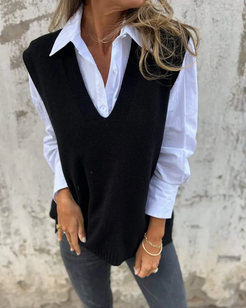 Knit V Neck Shirt