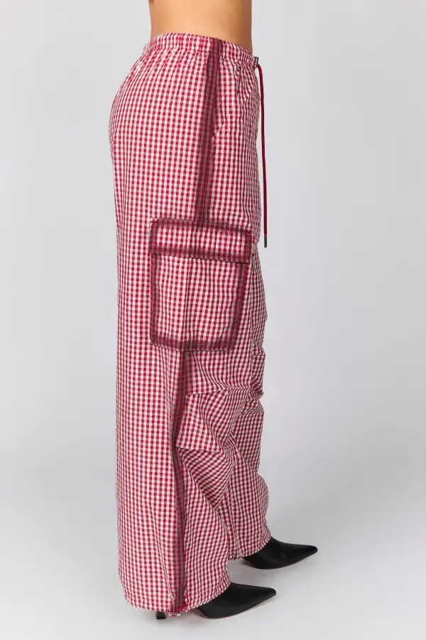 Plaid Lightweight Cargo Pants