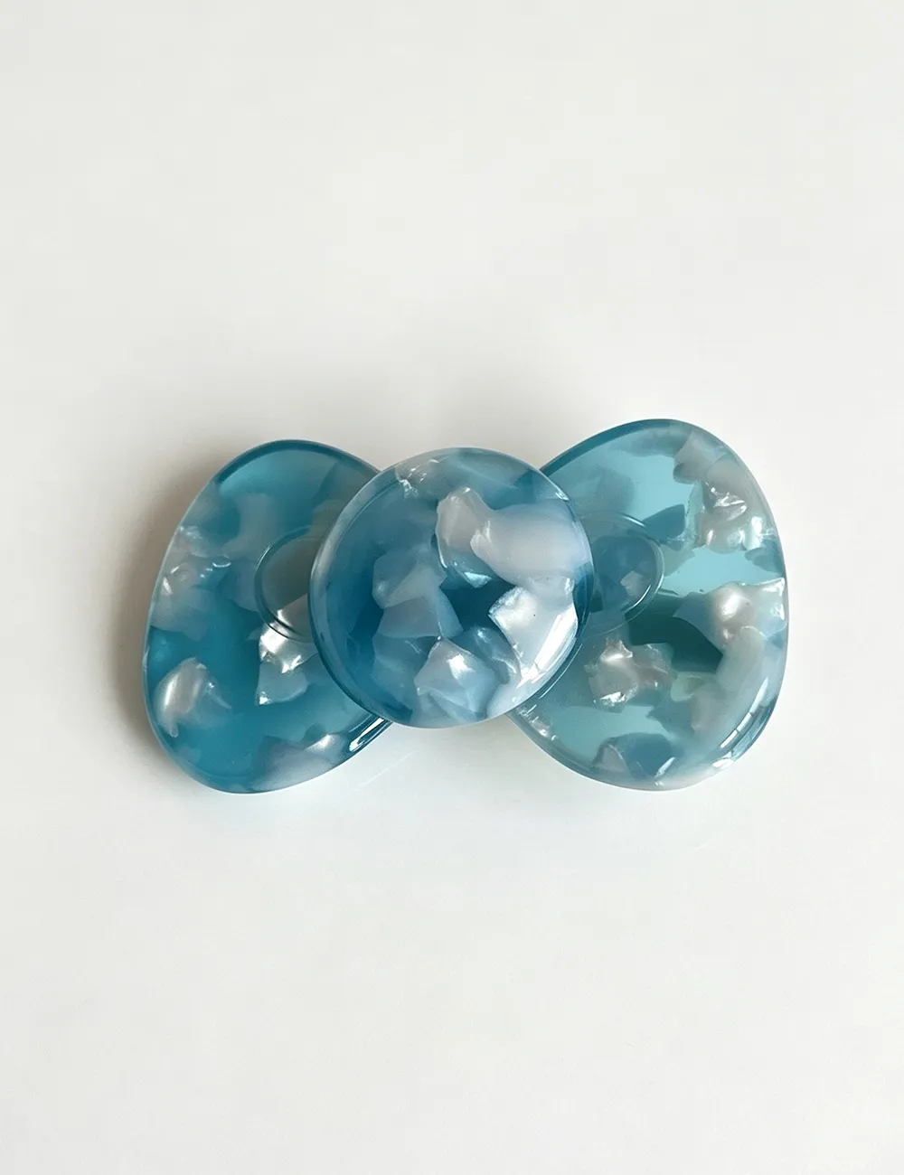 Marbled Print Bow Shape Mini Hair Clip