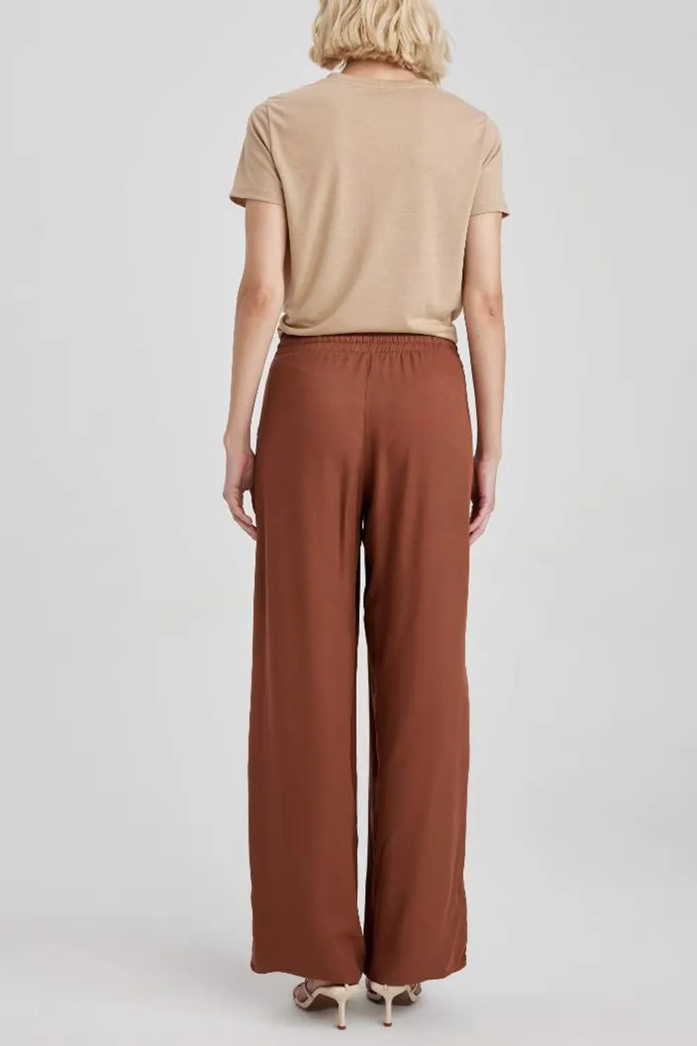 Wide Leg Viscose Trousers