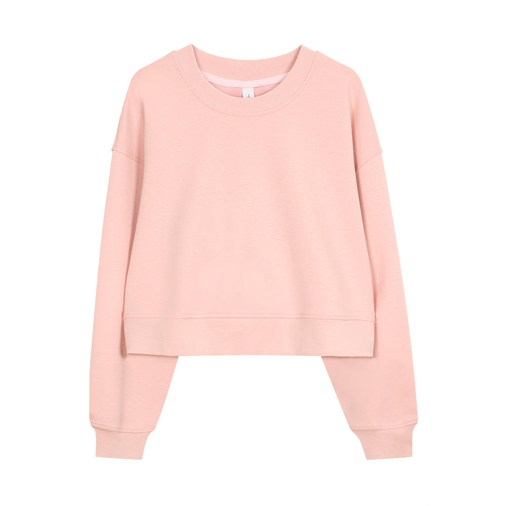 Women’s Cropped Cotton Crewneck Sweatshirt