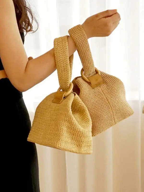 Minimal Woven Shoulder Bag