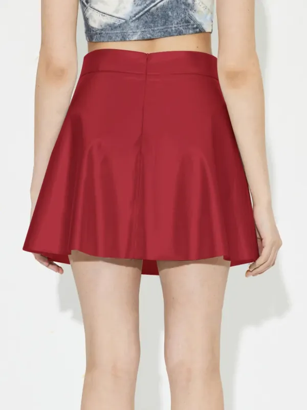Natural Ruched Mini Skirt