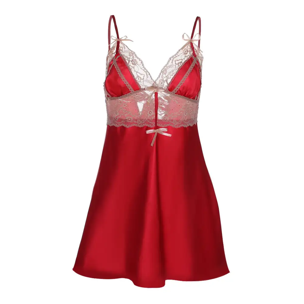 Satin Lace Babydoll Nightgown