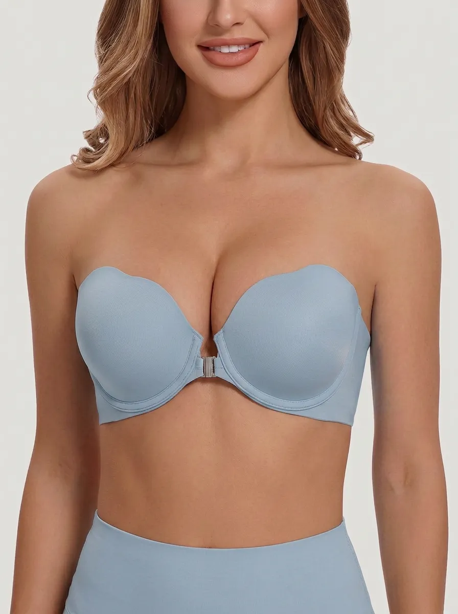 Women's Sweetheart Front-Closure Strapless Bra