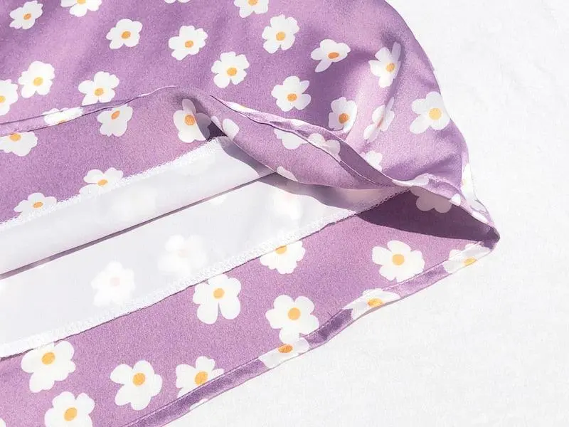 Satin Silk Floral Skirt